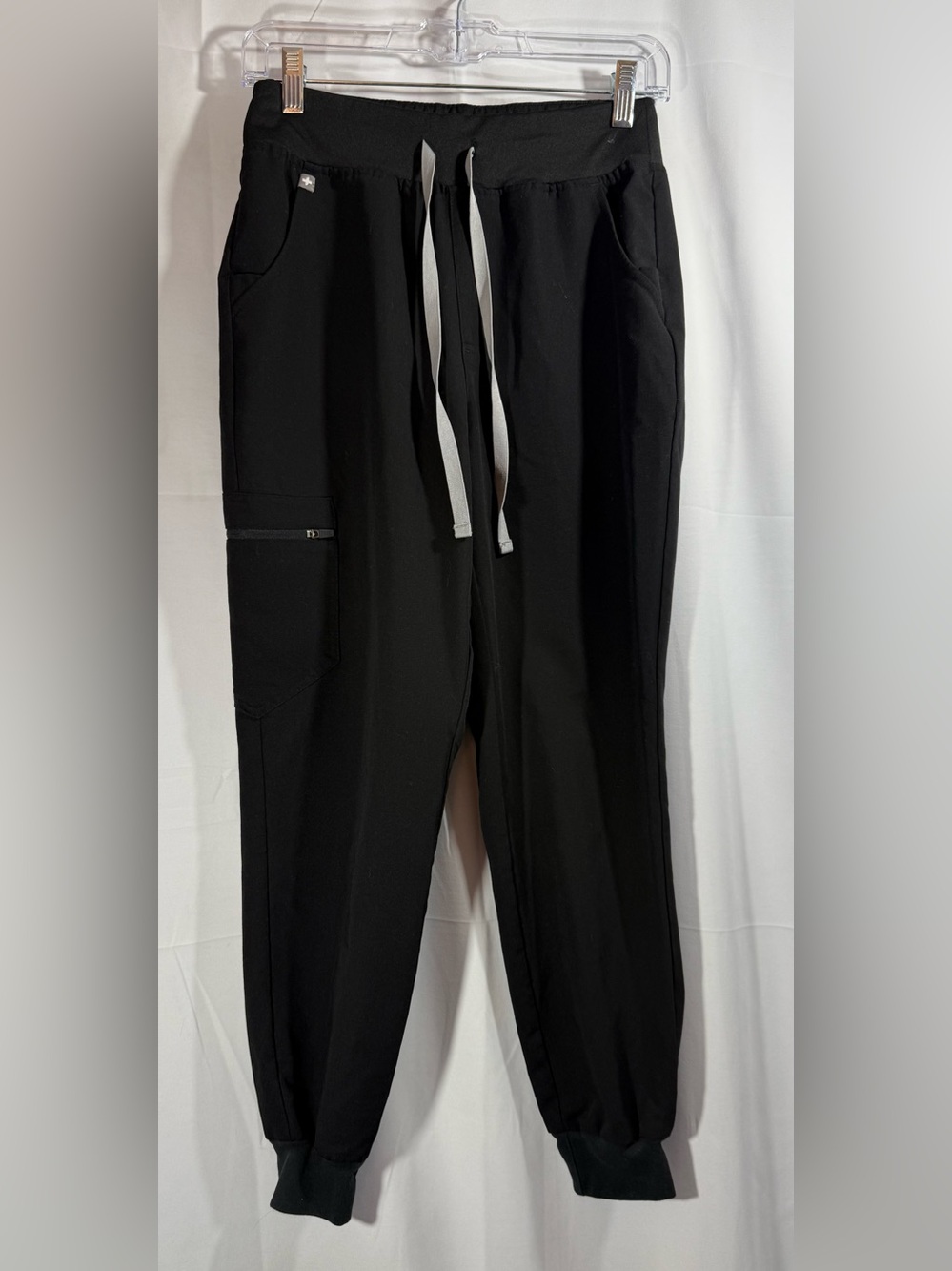 Figs Zamora Jogger Black Scrub Pants Size Small Petite